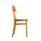 Red Plastic & Beech Chair, 1960s 7