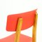 Red Plastic & Beech Chair, 1960s 8