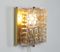 Brass & Pressed Glass Square Wall Lights by Carl Fagerlud for Orrefors, 1960s, Set of 2 7