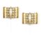 Brass & Pressed Glass Square Wall Lights by Carl Fagerlud for Orrefors, 1960s, Set of 2, Image 2