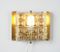Brass & Pressed Glass Square Wall Lights by Carl Fagerlud for Orrefors, 1960s, Set of 2 8