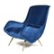 Vintage Italian Lounge Chair by Aldo Morbelli for ISA Bergamo, 1950s, Image 1