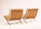 Cognac Leather Barcelona Chairs by Ludwig Mies van der Rohe for Knoll, 1988, Set of 2 8