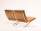 Cognac Leather Barcelona Chairs by Ludwig Mies van der Rohe for Knoll, 1988, Set of 2, Image 2