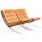 Chaises Barcelona en Cuir Cognac par Ludwig Mies van der Rohe pour Knoll, 1988, Set de 2 1