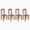 Spanische Vintage Stühle aus Pinienholz & Seil, 1940er, 4er Set 1