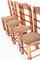 Spanische Vintage Stühle aus Pinienholz & Seil, 1940er, 4er Set 5
