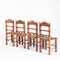 Spanische Vintage Stühle aus Pinienholz & Seil, 1940er, 4er Set 3