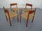 Teak & Papercord Dining Chairs by Poul M. Volther for Frem Røjle, 1960s, Set of 4 5