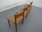 Teak & Papercord Dining Chairs by Poul M. Volther for Frem Røjle, 1960s, Set of 4 6