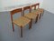 Teak & Papercord Dining Chairs by Poul M. Volther for Frem Røjle, 1960s, Set of 4 9