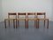 Teak & Papercord Dining Chairs by Poul M. Volther for Frem Røjle, 1960s, Set of 4, Image 1