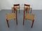 Teak & Papercord Dining Chairs by Poul M. Volther for Frem Røjle, 1960s, Set of 4 10