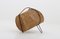 Mid-Century Scandinavian Cane and Metal Firewood Basket, 1950s, Image 3