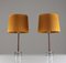 Swedish Rosewood and Glass Table Lamps from Tranås Stilarmatur, 1960s, Set of 2 3