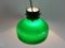 Lámpara colgante vintage de vidrio verde, Imagen 3