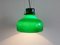 Lámpara colgante vintage de vidrio verde, Imagen 2