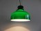 Vintage Green Glass Pendant Lamp 4