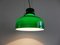 Vintage Green Glass Pendant Lamp, Image 4