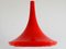 Lámpara colgante vintage de vidrio rojo, años 70, Imagen 6