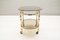 Hollywood Regency Brass & Smoked Glass Serving Trolley, 1960s 4