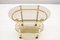 Hollywood Regency Brass & Smoked Glass Serving Trolley, 1960s 6