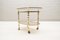 Hollywood Regency Brass & Smoked Glass Serving Trolley, 1960s 3