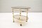 Hollywood Regency Brass & Smoked Glass Serving Trolley, 1960s 1