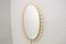 Oval Illuminated Mirror with Gilded Metal Rings, 1950s 1