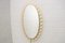 Oval Illuminated Mirror with Gilded Metal Rings, 1950s, Image 1