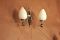 Vintage Italian Brass and Opal Glass Wall Lamps, 1950s, Set of 2 1