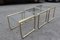 Italian Stackable Coffee Tables in Satin Brass and Glass, 1970s, Set of 3 8