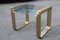 Italian Stackable Coffee Tables in Satin Brass and Glass, 1970s, Set of 3 17