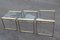 Italian Stackable Coffee Tables in Satin Brass and Glass, 1970s, Set of 3 10