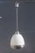 Lámpara colgante italiana de aluminio y vidrio, años 60, Imagen 1