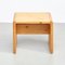 Vintage Hocker aus Pinienholz von Charlotte Perriand, 1960er 2