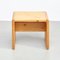 Vintage Pine Stool by Charlotte Perriand, 1960s 2