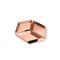 Axonometry Large Cube Containers in Copper by E. Giovannoni for Ghidini 1961, Set of 3 1