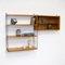 Vintage Ash Veneered Wall Unit with Showcase by Katja & Nisse Strinning for String 9