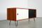 Credenza in teak con gambe a forcina in acciaio, anni '60, Immagine 6