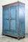 19th Century Blue-Painted Two-Door Armoire 1