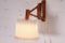 Large Mid-Century Danish Wood & Plastic Scissor Lamp by Kaare Klint, Image 3