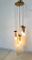 Lampada da soffitto a sei luci in ottone e vetro, anni '70, Immagine 11