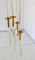 Italian Brass & Glass 6-Light Ceiling Lamp, 1970s 4
