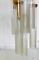 Italian Brass & Glass 6-Light Ceiling Lamp, 1970s 2