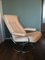 Mid-Century Danish Leather & Tubular Steel Swivel Lounge Chair 1
