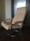 Mid-Century Danish Leather & Tubular Steel Swivel Lounge Chair 3