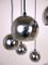 German Ceiling Lamp with 6 Chromed Metal Globes, 1970s 8