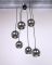German Ceiling Lamp with 6 Chromed Metal Globes, 1970s 3