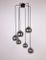 German Ceiling Lamp with 6 Chromed Metal Globes, 1970s 2